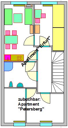 Grundriss Apartment-Wohnung Erfurt