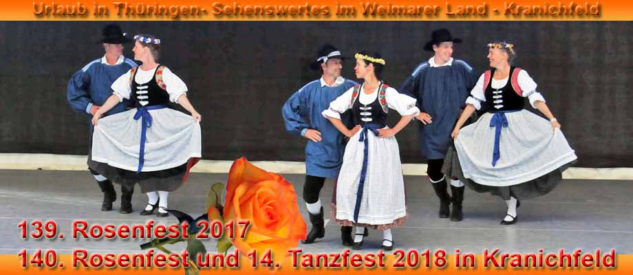 Rosenfest und Tanzfest in Kranichfeld
